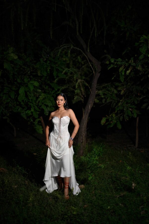 IVORY PETAL CORSET (1) IVORY SWAN SKIRT